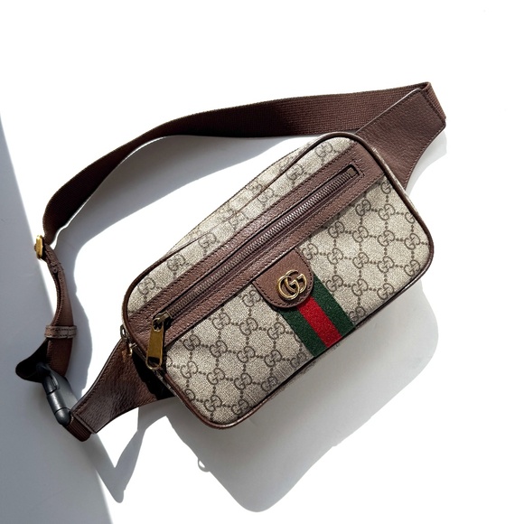 GUCCI GG Supreme Ophidia Medium Monogram Belt Bum Waist Bag - Picture 14 of 14